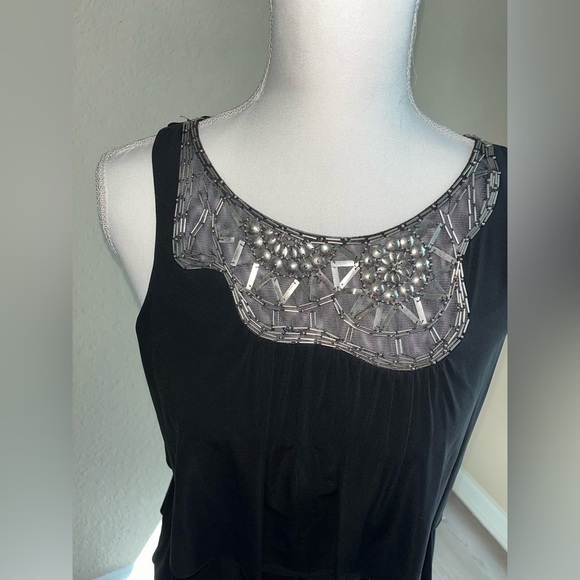 BCBGMaxAzria Tiered Art Deco Beaded Dress - Picture 7 of 9